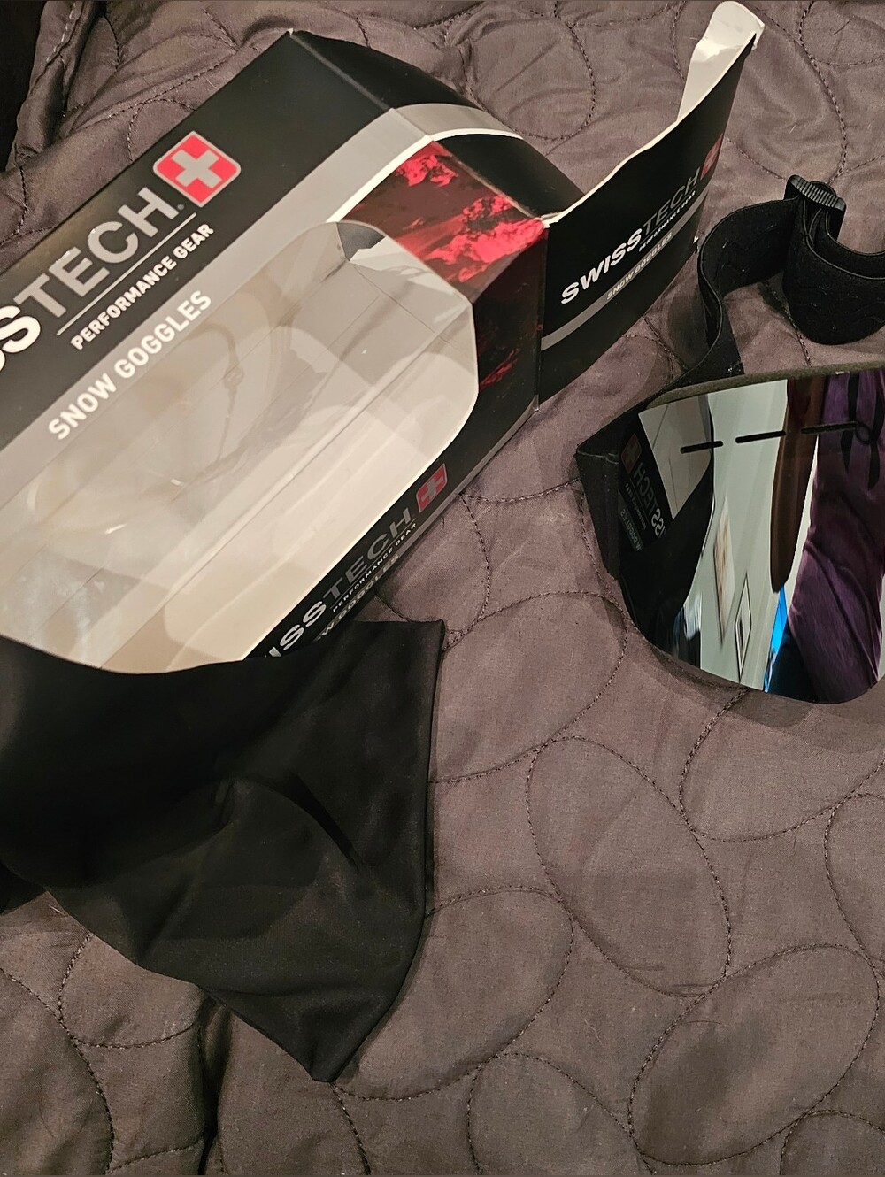 Swiss Tech Black Mirror Snow Goggles